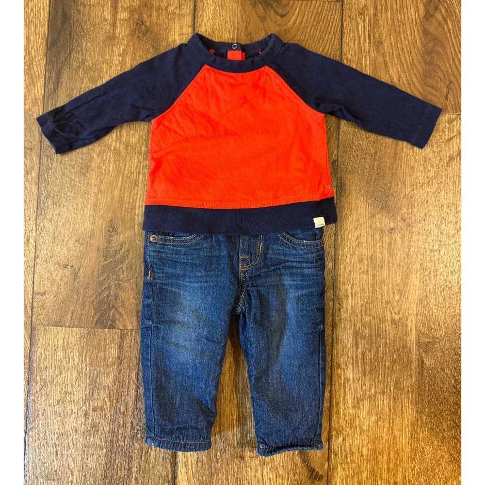 Gap Baby Boy 3/6 Months Clothes Lot Lined Jeans Pants Sweatshirt‎ Shirt Logo